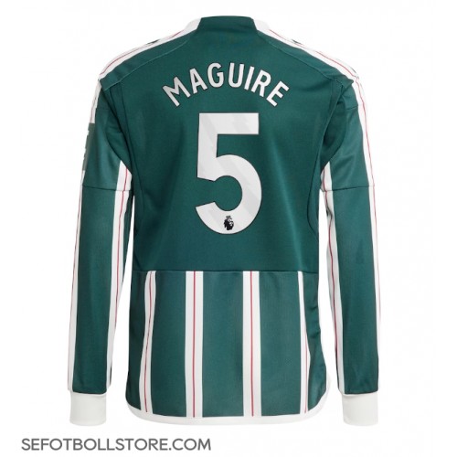 Manchester United Harry Maguire #5 Replika Bortatröja 2023-24 Långärmad